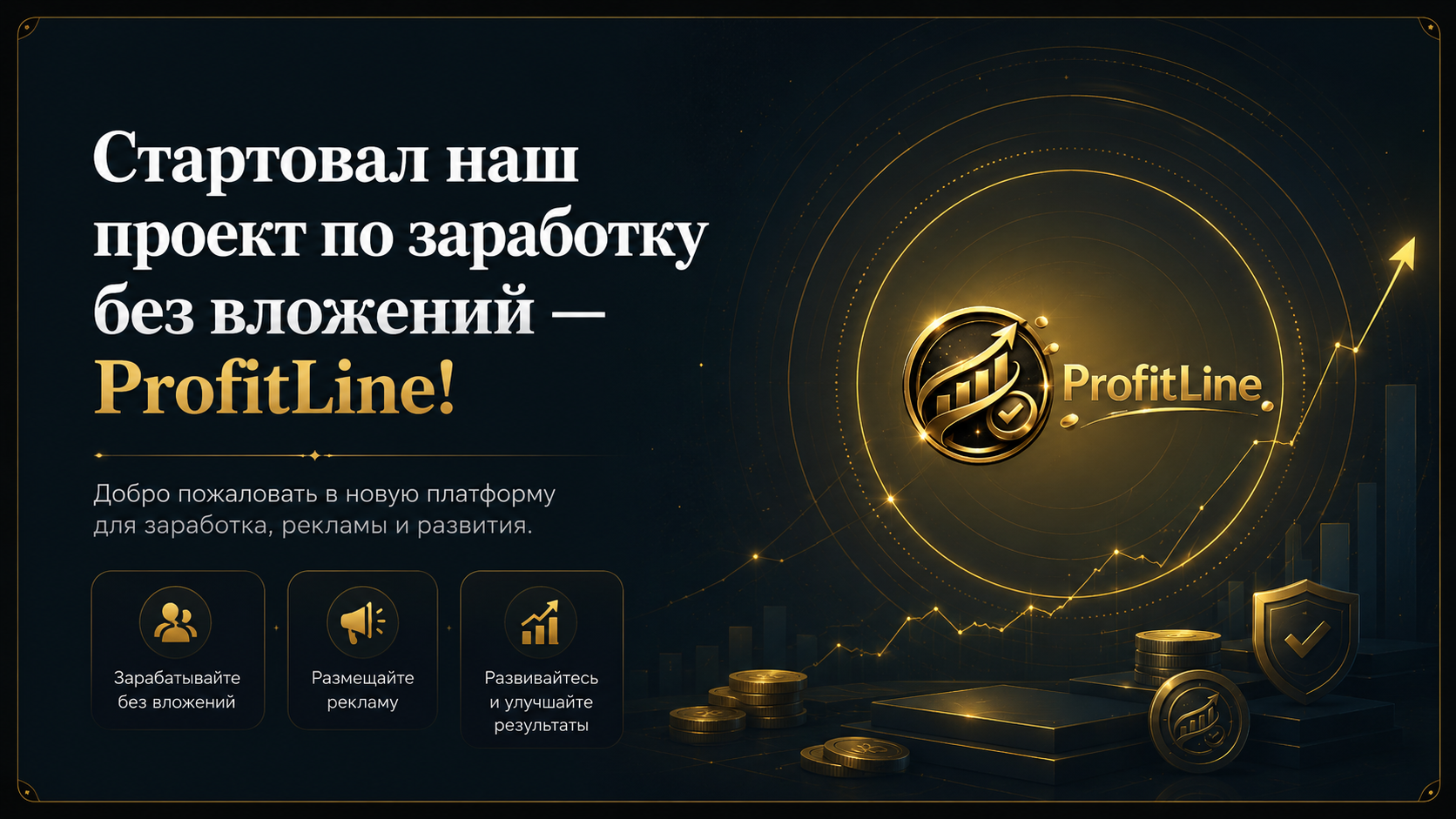 Стартовал наш проект по заработку без вложений — ProfitLine!